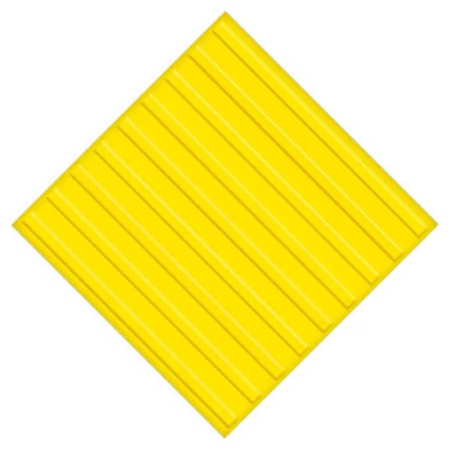 Тактильная противоскользящая плитка ПУ 500x500 мм полоса