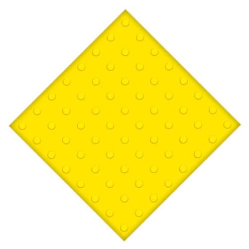 Тактильная противоскользящая плитка ПУ 500x500 мм, конусы линейные