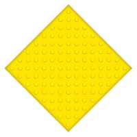 Самоклеящаяся противоскользящая тактильная плитка ПУ 500x500 мм конусы шахмат