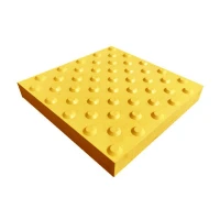 Бетонная тактильная плитка Шахматный конус 500x500x50 мм