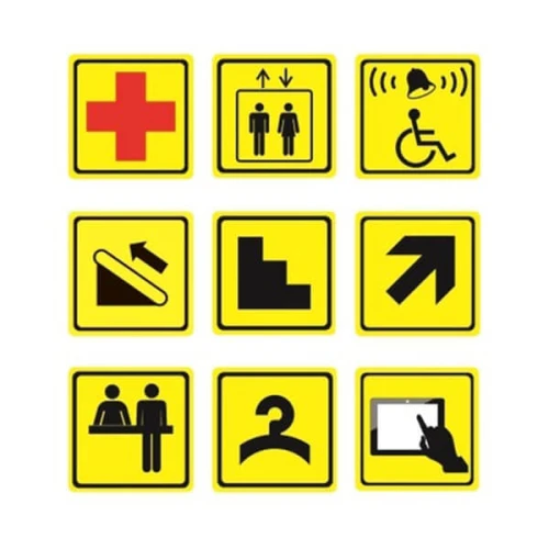 Тактильные пиктограммы 200x200 мм, композит