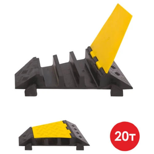 Кабель-канал ККР 3-20У угловой элемент (3 канала 56х62 мм), резина