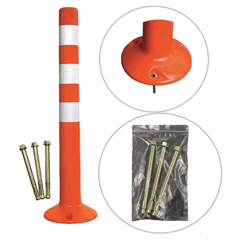 Парковочный столбик сигнальный упругий с крепежом ССУ-750.000-К СБ