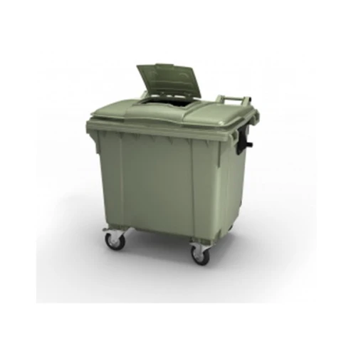 Контейнер для мусора 1100 л крышка в крышке, на колесах