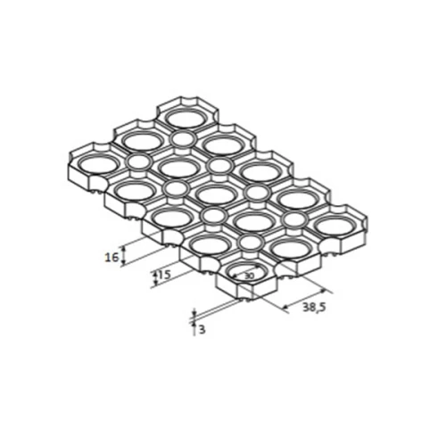 Грязезащитный резиновый коврик Компос 10000x1000х16 мм черный