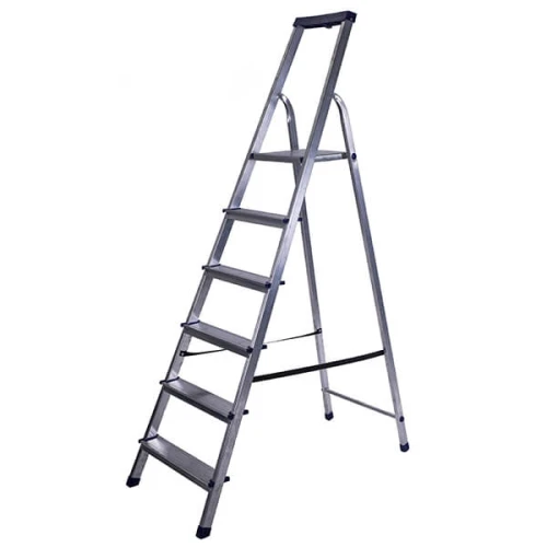 Стремянка алюминиевая с органайзером 6 ступеней STAIRS