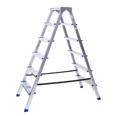 Стремянка алюминиевая двухсторонняя 6 ступеней STAIRS