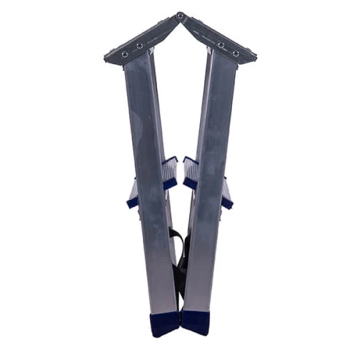 Стремянка алюминиевая двухсторонняя с мини-платформой 2 ступени STAIRS