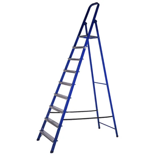 Стремянка стальная с 9 алюминиевыми ступенями STAIRS