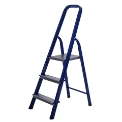 Стремянка стальная с 3 алюминиевыми ступенями STAIRS