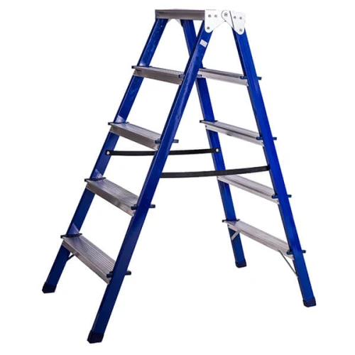 Стремянка стальная двухсторонняя 5 ступеней STAIRS