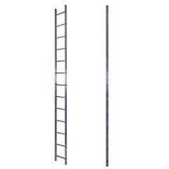 Лестница алюминиевая односекционная приставная усиленная 13 ступеней STAIRS