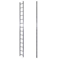 Лестница алюминиевая односекционная приставная усиленная 14 ступеней STAIRS