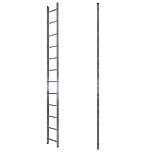 Лестница алюминиевая односекционная приставная усиленная 15 ступеней STAIRS