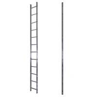 Лестница алюминиевая односекционная приставная усиленная 16 ступеней STAIRS