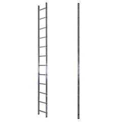 Лестница алюминиевая односекционная приставная усиленная 16 ступеней STAIRS
