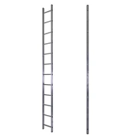 Лестница алюминиевая односекционная приставная усиленная 17 ступеней STAIRS