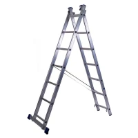 Лестница алюминиевая двухсекционная универсальная 11 ступеней STAIRS