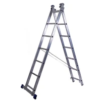 Лестница алюминиевая двухсекционная универсальная 7 ступеней STAIRS