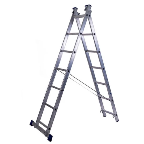Лестница алюминиевая двухсекционная универсальная 7 ступеней STAIRS