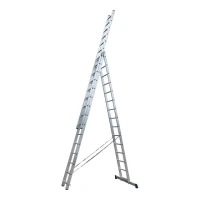 Лестница алюминиевая трехсекционная универсальная усиленная 17 ступеней STAIRS