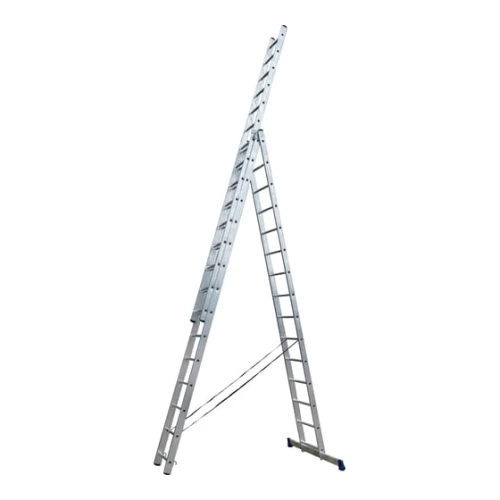Лестница алюминиевая трехсекционная универсальная усиленная 17 ступеней STAIRS
