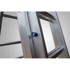 Лестница алюминиевая трехсекционная универсальная усиленная 17 ступеней STAIRS