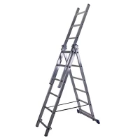 Лестница алюминиевая трехсекционная универсальная 3х11 ступеней STAIRS