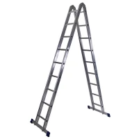 Лестница алюминиевая трансформер 2х9 ступеней STAIRS