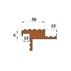 Закладной противоскользящий профиль 