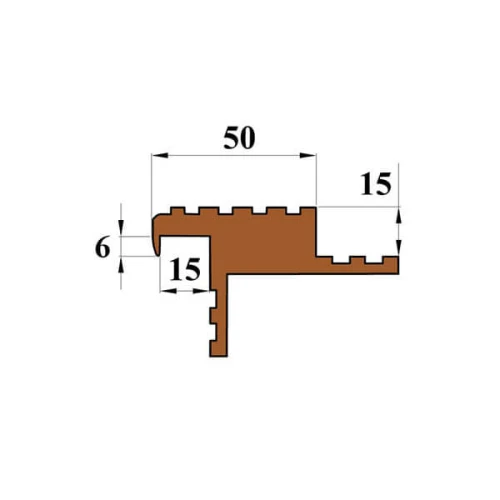 Закладной противоскользящий профиль 