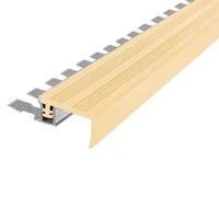 Закладной противоскользящий алюминиевый профиль FlexStep 2,7 м 25 мм/18 мм бежевый
