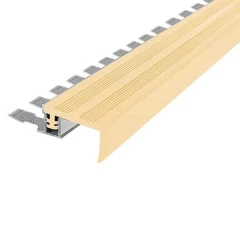 Закладной противоскользящий алюминиевый профиль FlexStep 2,7 м 25 мм/18 мм бежевый