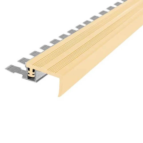 Закладной противоскользящий алюминиевый профиль FlexStep 2,7 м 25 мм/18 мм бежевый