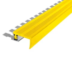 Закладной противоскользящий алюминиевый профиль FlexStep 2,7 м 25 мм/18 мм желтый
