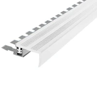 Закладной противоскользящий алюминиевый профиль FlexStep 2,7 м 25 мм/18 мм белый