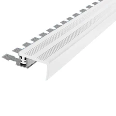 Закладной противоскользящий алюминиевый профиль FlexStep 2,7 м 25 мм/18 мм белый
