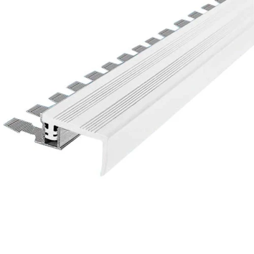 Закладной противоскользящий алюминиевый профиль FlexStep 2,7 м 25 мм/18 мм белый