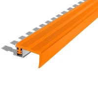 Закладной противоскользящий алюминиевый профиль FlexStep 2,7 м 25 мм/18 мм оранжевый