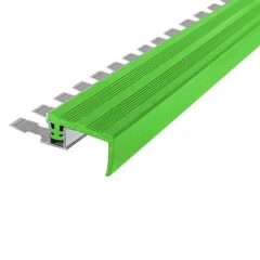 Закладной противоскользящий алюминиевый профиль FlexStep 2,7 м 25 мм/18 мм зеленый