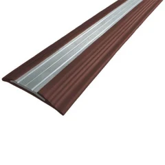 Противоскользящая алюминиевая полоса NoSlipper 2,7 м темно-коричневый
