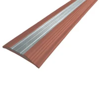 Противоскользящая алюминиевая полоса NoSlipper 2,7 м коричневый