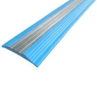 Противоскользящая алюминиевая полоса NoSlipper 2,7 м голубой