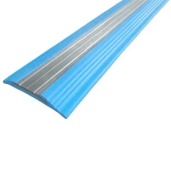Противоскользящая алюминиевая полоса NoSlipper 2,7 м голубой