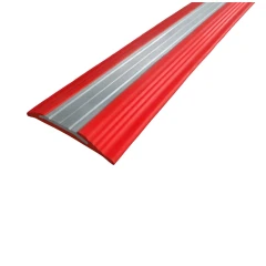 Противоскользящая алюминиевая полоса NoSlipper 2,7 м красный