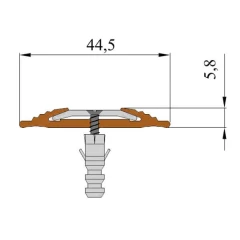 Противоскользящая алюминиевая полоса NoSlipper 2,7 м зеленый