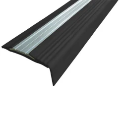 Противоскользящий алюминиевый угол-порог NoSlipper 2,7 м черный