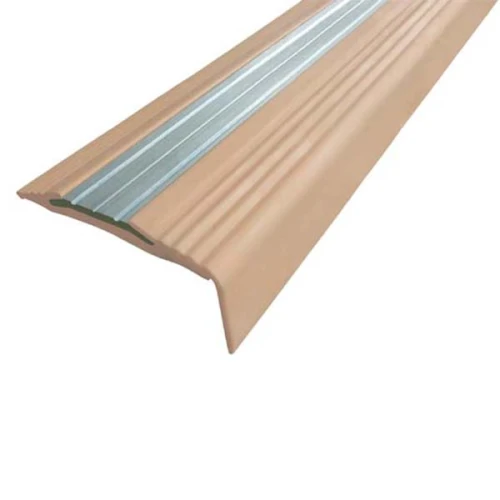 Противоскользящий алюминиевый угол-порог NoSlipper 2,7 м бежевый