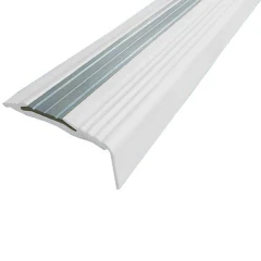 Противоскользящий алюминиевый угол-порог NoSlipper 2,7 м белый