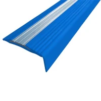 Противоскользящий алюминиевый угол-порог NoSlipper 2,7 м синий